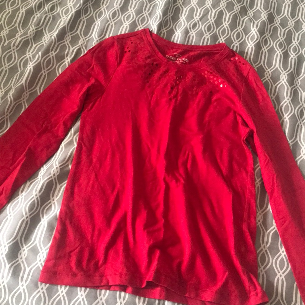 Red long sleeve t-shirt